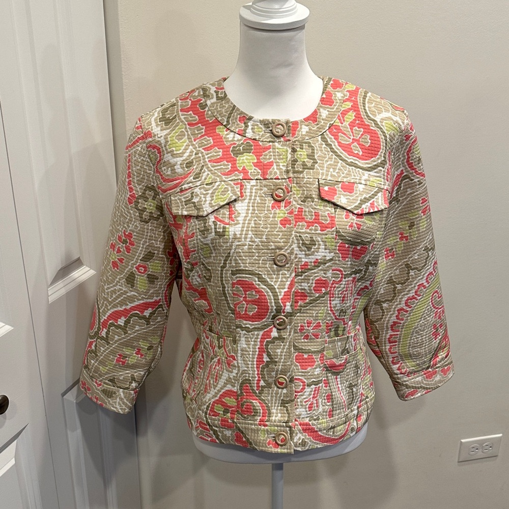 Hearts of Palm Multicolor Patterned Jacket